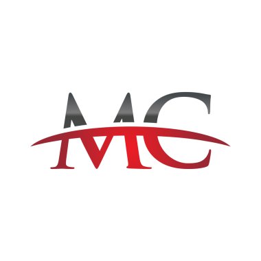 İlk harf Mc red swoosh logo logo swoosh