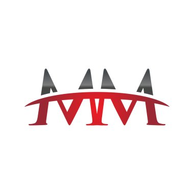 İlk harf Mm red swoosh logo logo swoosh