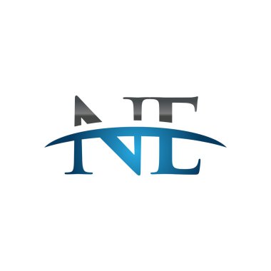 İlk harf Ne mavi swoosh logo logo swoosh 