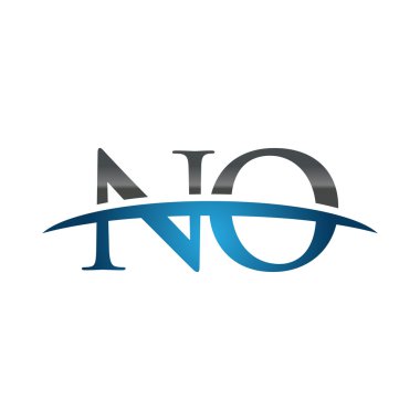 İlk harf yok mavi swoosh logo logo swoosh