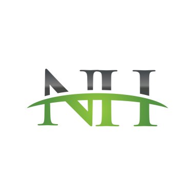 İlk harf Nh yeşil swoosh logo logo swoosh