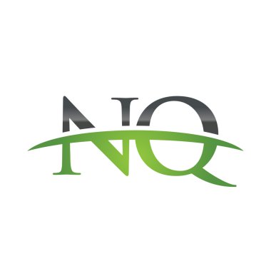 İlk harf Nq yeşil swoosh logo logo swoosh