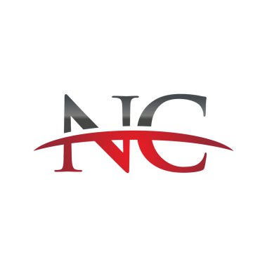 İlk harf Nc red swoosh logo logo swoosh