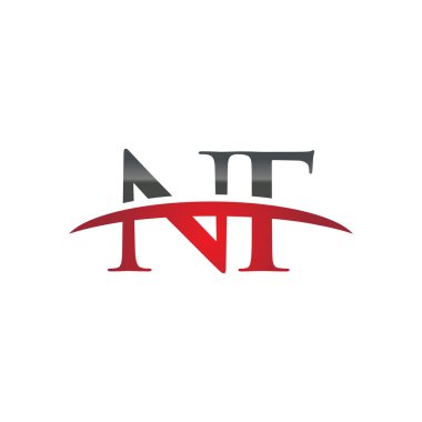 İlk harf Nf red swoosh logo logo swoosh