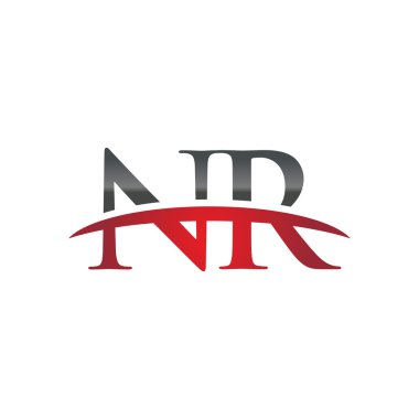 İlk harf Nr red swoosh logo logo swoosh