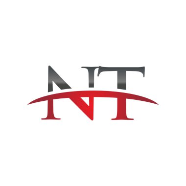 İlk harf Nt red swoosh logo logo swoosh