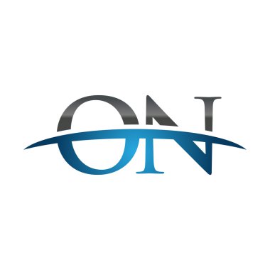 Mavi ilk harfini swoosh logo logo swoosh 