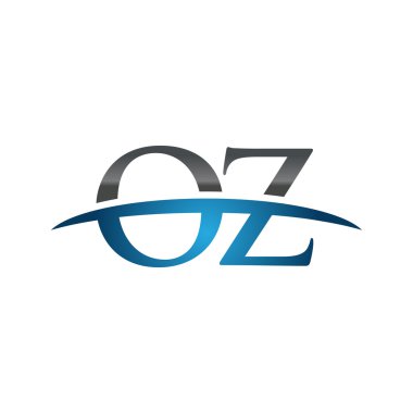 İlk harf Oz mavi swoosh logo logo swoosh 