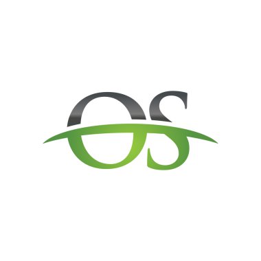 İlk harf Os yeşil swoosh logo logo swoosh