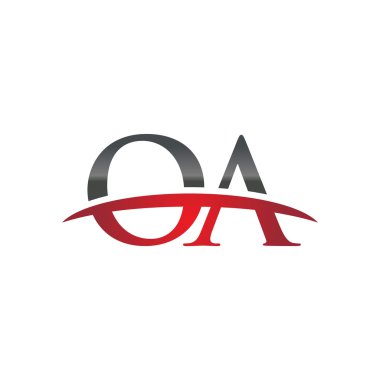 İlk harf Oa red swoosh logo logo swoosh