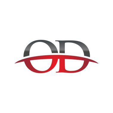 İlk harf Od red swoosh logo logo swoosh