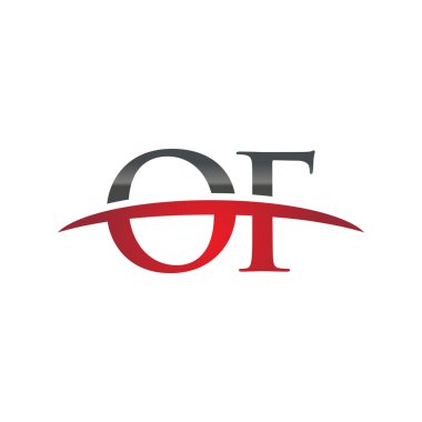 İlk harfini red swoosh logo logo swoosh