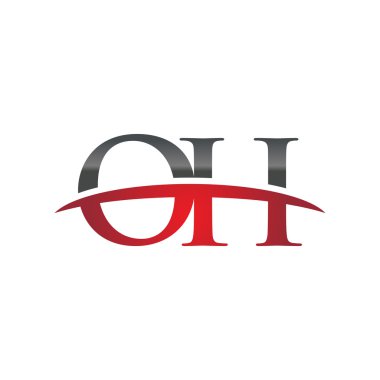 İlk harf Oh red swoosh logo logo swoosh