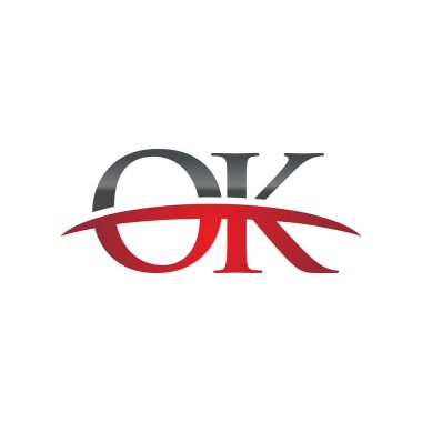 İlk harf Ok red swoosh logo logo swoosh