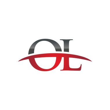 İlk harf Ol red swoosh logo logo swoosh