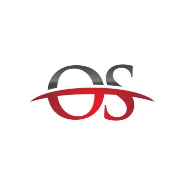 İlk harf Os red swoosh logo logo swoosh