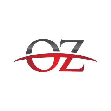 İlk harf Oz red swoosh logo logo swoosh