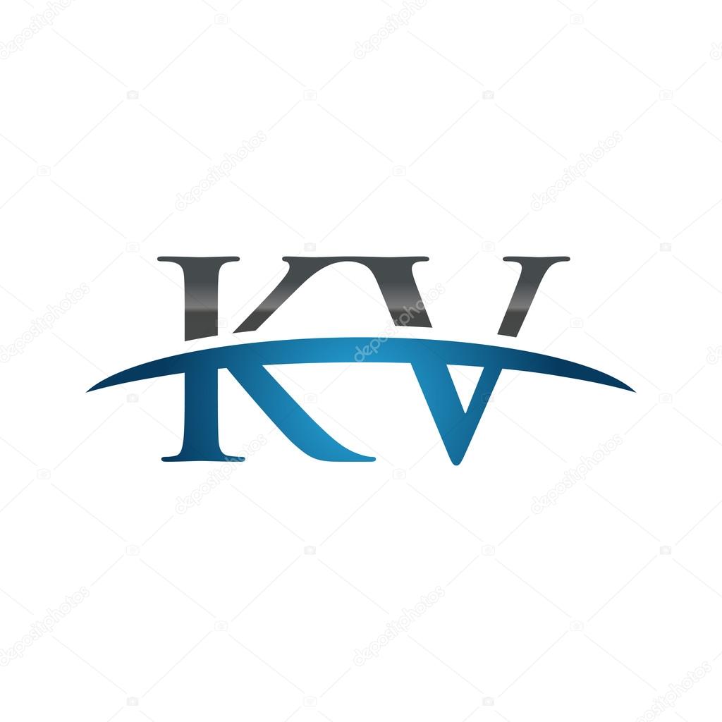 Initial Letter Kv Blue Swoosh Logo Swoosh Logo Stock Vector Initial Letter Kv Blue Swoosh Logo Swoosh Logo Stock Vector