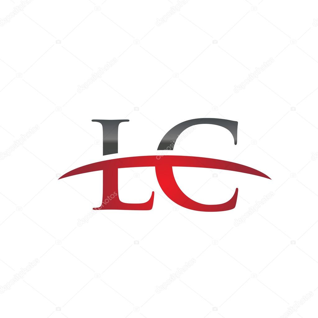 Initial letter LC with swoosh logo template