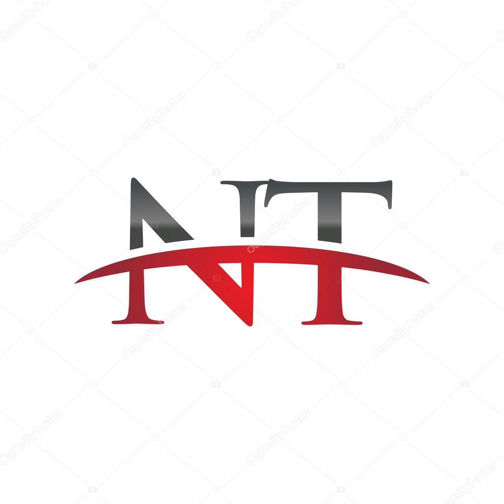 Initial Letter Nt Red Swoosh Logo Swoosh Logo Vector Image By C Ariefpro Vector Stock