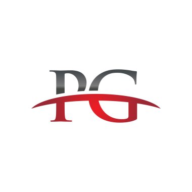 İlk harf Pg red swoosh logo logo swoosh