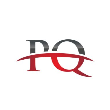 İlk harf Pq red swoosh logo logo swoosh