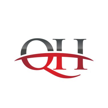 İlk mektup Ah red swoosh logo logo swoosh