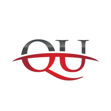İlk harf Qu red swoosh logo logo swoosh