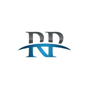 İlk harf Rp mavi swoosh logo logo swoosh 