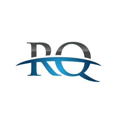 İlk harf Rq mavi swoosh logo logo swoosh 