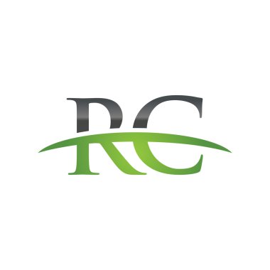 İlk harf Rc yeşil swoosh logo logo swoosh