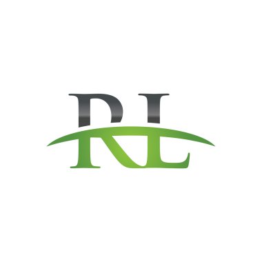 İlk harf Rl yeşil swoosh logo logo swoosh