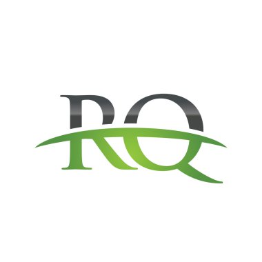 İlk harf Rq yeşil swoosh logo logo swoosh