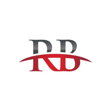 İlk harf Rb red swoosh logo logo swoosh