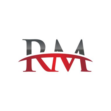 İlk harf Rm red swoosh logo logo swoosh