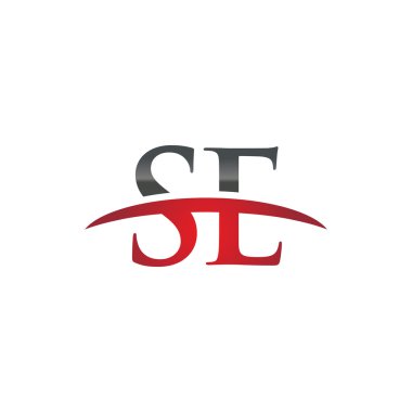 İlk harf Se red swoosh logo logo swoosh