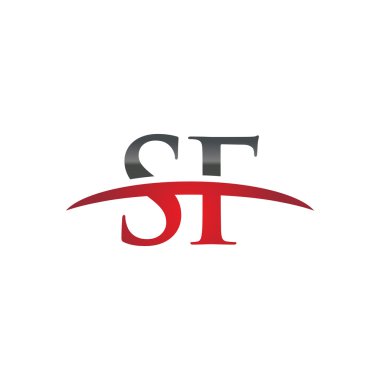 İlk harf Sf red swoosh logo logo swoosh