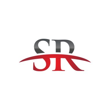 İlk harf Srred swoosh logo logo swoosh