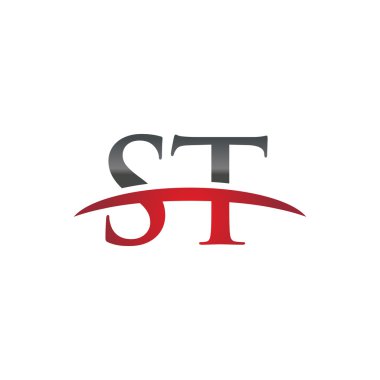 İlk harf St red swoosh logo logo swoosh