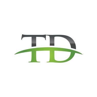 İlk harf Td yeşil swoosh logo logo swoosh