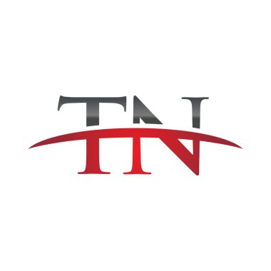 İlk harf Tn red swoosh logo logo swoosh