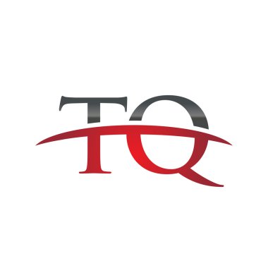 İlk harf Tq red swoosh logo logo swoosh