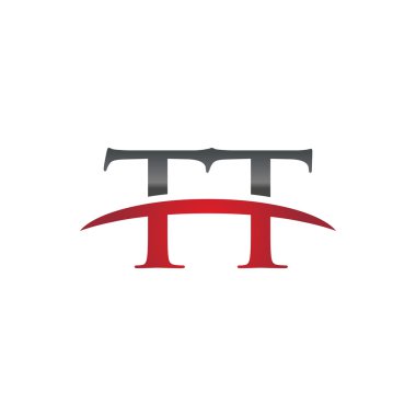 İlk harf Tt red swoosh logo logo swoosh