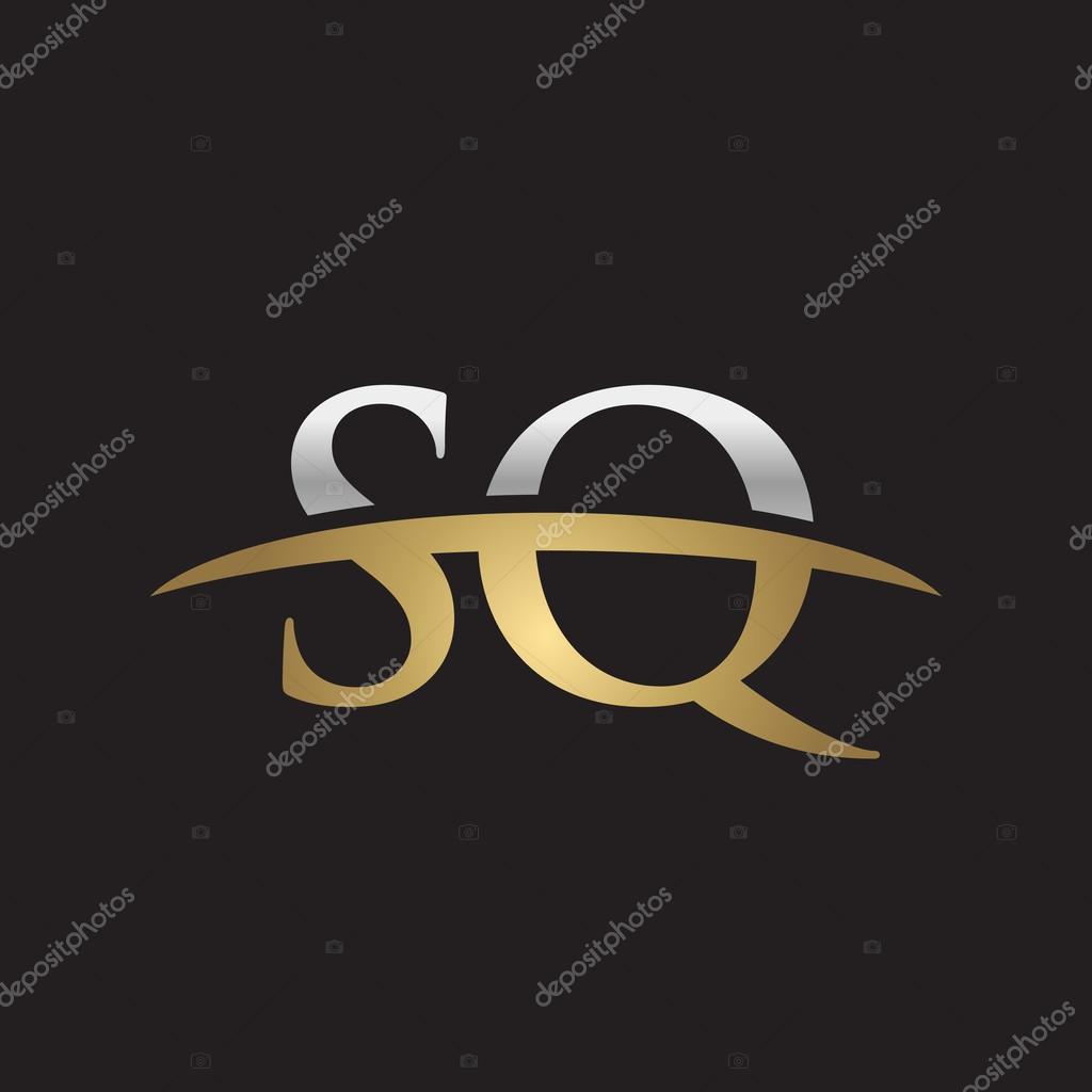 Initial letter SQ with swoosh logo template