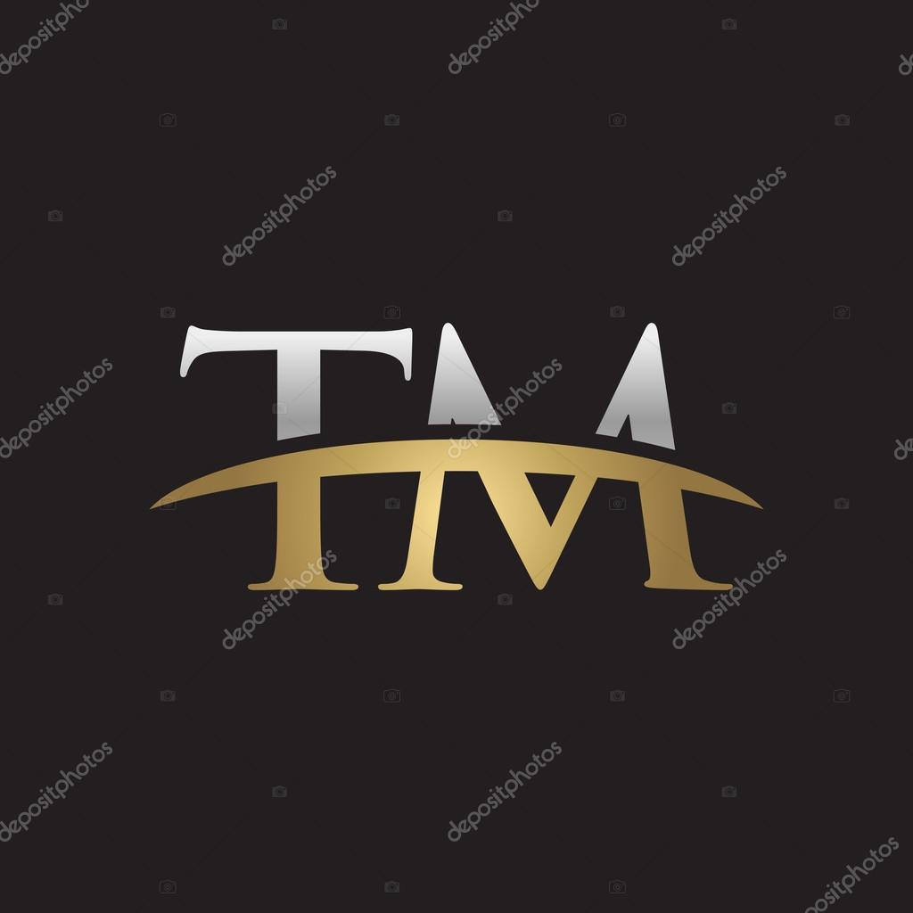 Anfangsbuchstabe tm silber gold swoosh logo swoosh logo schwarzer