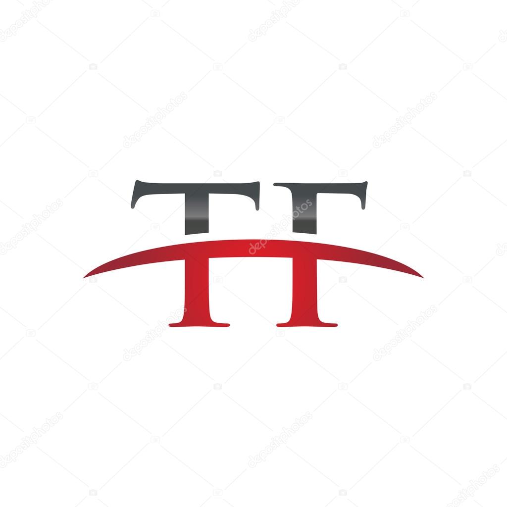Initial letter TF with swoosh logo template