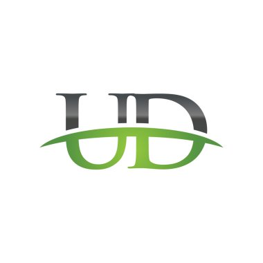İlk harf Ud yeşil swoosh logo logo swoosh