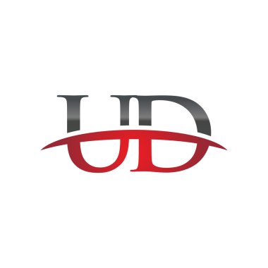 İlk harf Ud red swoosh logo logo swoosh