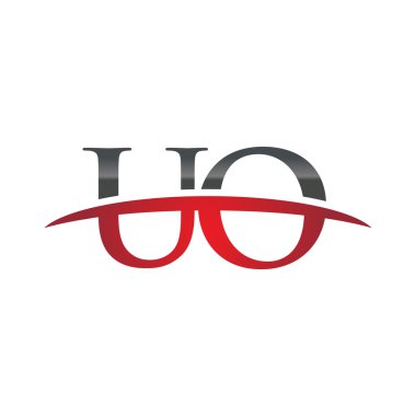 İlk harf Uo red swoosh logo logo swoosh