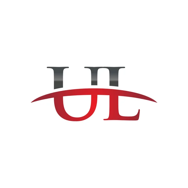 Початкова літера UL червоний флеш логотип флеш логотип — стоковий вектор